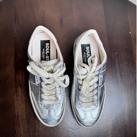 Golden Goose Soul-Star Metallic Leather Sneakers - Size 36 - Picture 7 of 10